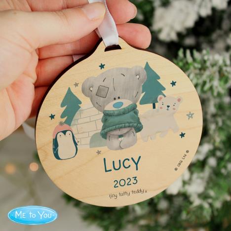 Personalised Winter Explorer Me to You Wooden Decoration Extra Image 2
